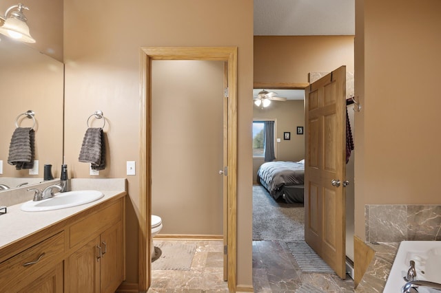 26722 Rabbit Trl, Stanford Twp, MN 55398 - full bath with vanity, a ceiling fan, ensuite bath, and a tub