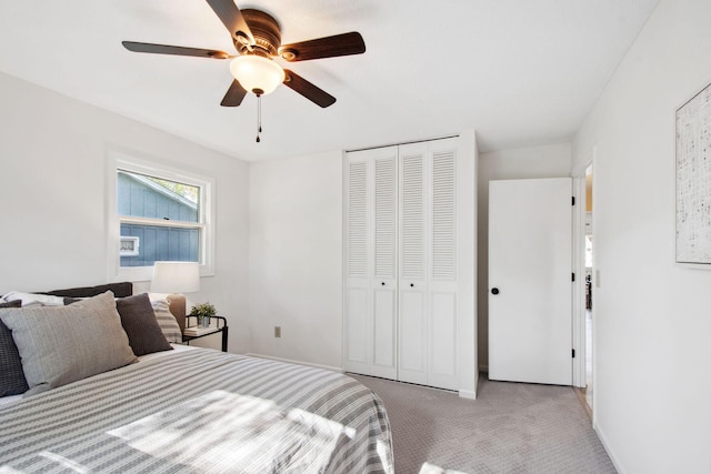 1173 Jefferson St S, Shakopee, MN 55379 - carpeted bedroom with a closet, ceiling fan, and baseboards