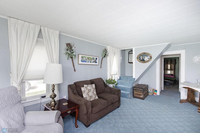 425 12th Ave S, Fargo, ND 58103 - carpeted living room featuring crown molding
