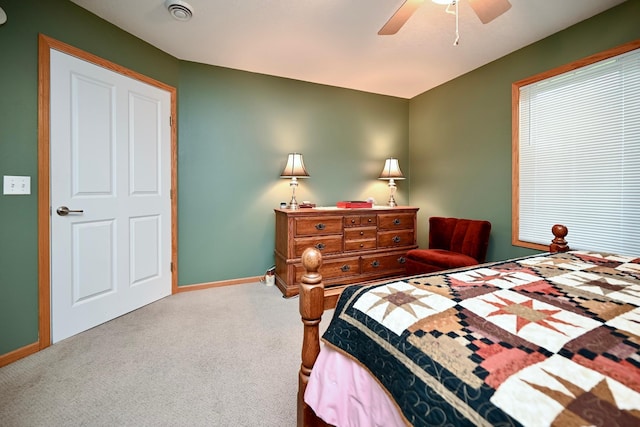 705 14th St, Wabasha, MN 55981 - bedroom featuring carpet floors, baseboards, and a ceiling fan