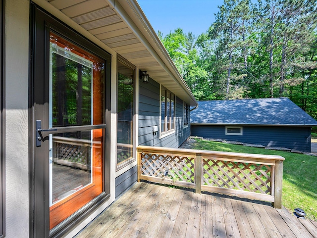 3709 Half Moon Cir, Jackson Twp, WI 54830 - view of deck