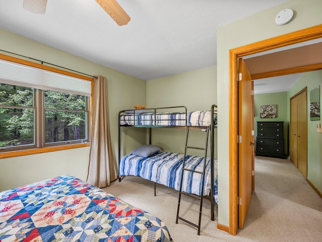 3709 Half Moon Cir, Jackson Twp, WI 54830 - carpeted bedroom featuring a ceiling fan