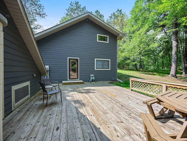 3709 Half Moon Cir, Jackson Twp, WI 54830 - view of wooden deck