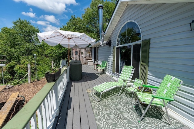 N1024 385th St, Maiden Rock, WI 54750 - view of wooden terrace
