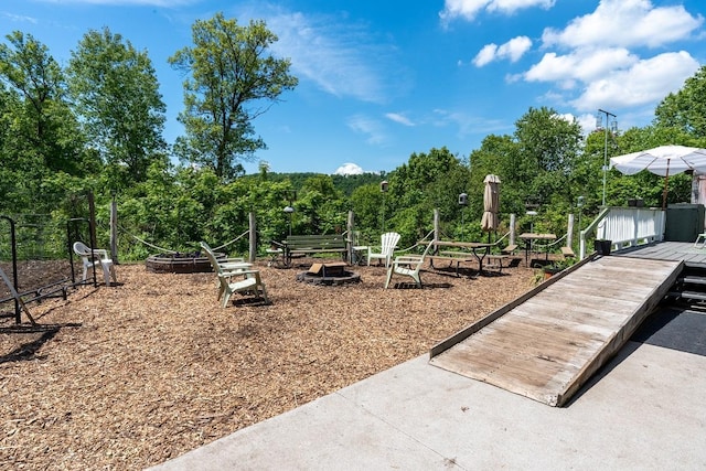 N1024 385th St, Maiden Rock, WI 54750 - view of home's community with a fire pit