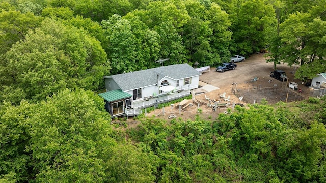 N1024 385th St, Maiden Rock, WI 54750 - view from above of property featuring a heavily wooded area