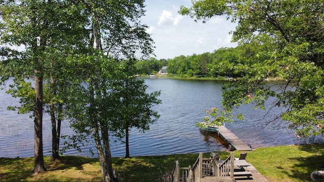 76683 Long Lake Rd, Kettle River Twp, MN 55795 - water view with a boat dock