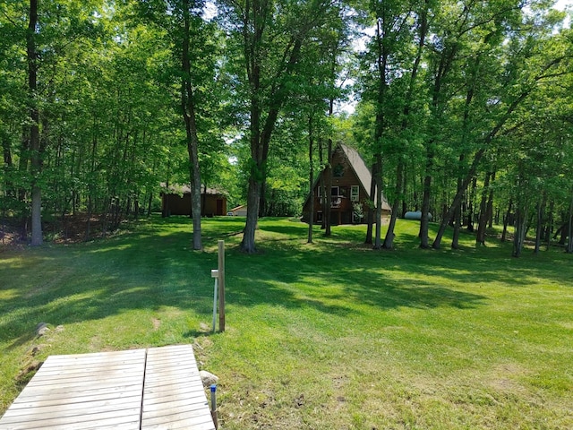76683 Long Lake Rd, Kettle River Twp, MN 55795 - view of grassy yard featuring an outdoor structure