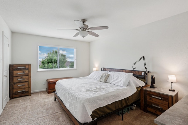 1104 Foede Cir, Montrose, MN 55363 - bedroom featuring light carpet, ceiling fan, and baseboards