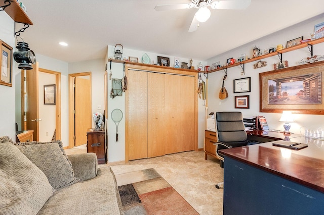5 Anemone Cir, North Oaks, MN 55127 - home office with ceiling fan and recessed lighting