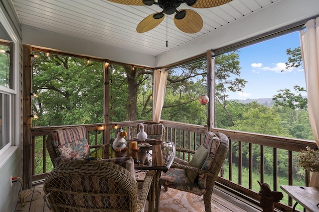 2146 84th Ave, Osceola, WI 54020 - sunroom with ceiling fan, outdoor dining space, and plenty of natural light