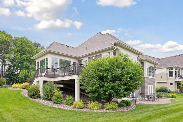 749 Fairway Dr, Medina, MN 55340 - back of house featuring a yard, a deck, and a patio