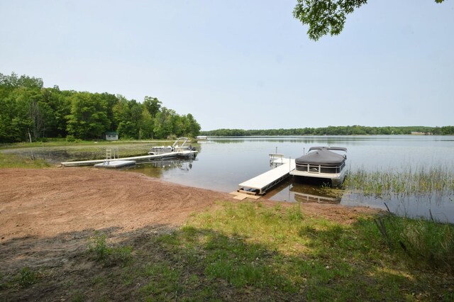 27625 Clear Sky Rd, Jackson Twp, WI 54893 - dock with a water view
