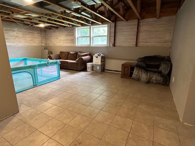 140 Northern Ave NW, Blackduck, MN 56630 - basement featuring tile patterned flooring and wooden walls