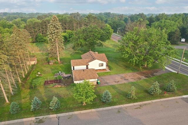 5963 Viking Blvd, Wyoming, MN 55092 - aerial view of property and surrounding area with a heavily wooded area