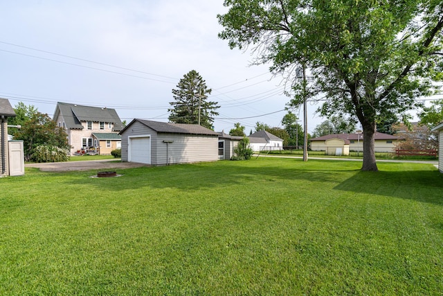 115 7th Ave S, Crookston, MN 56716 - view of green lawn with a garage and an outbuilding