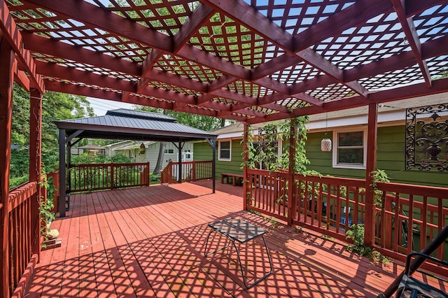 800 82nd Ave N, Brooklyn Park, MN 55444 - deck with a gazebo and a pergola