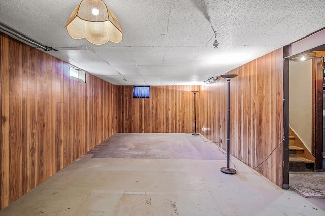 800 82nd Ave N, Brooklyn Park, MN 55444 - basement with wood walls and stairway