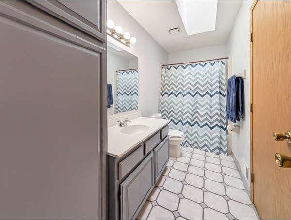 861 Lake Susan Dr, Chanhassen, MN 55317 - full bathroom featuring vanity and a shower with shower curtain