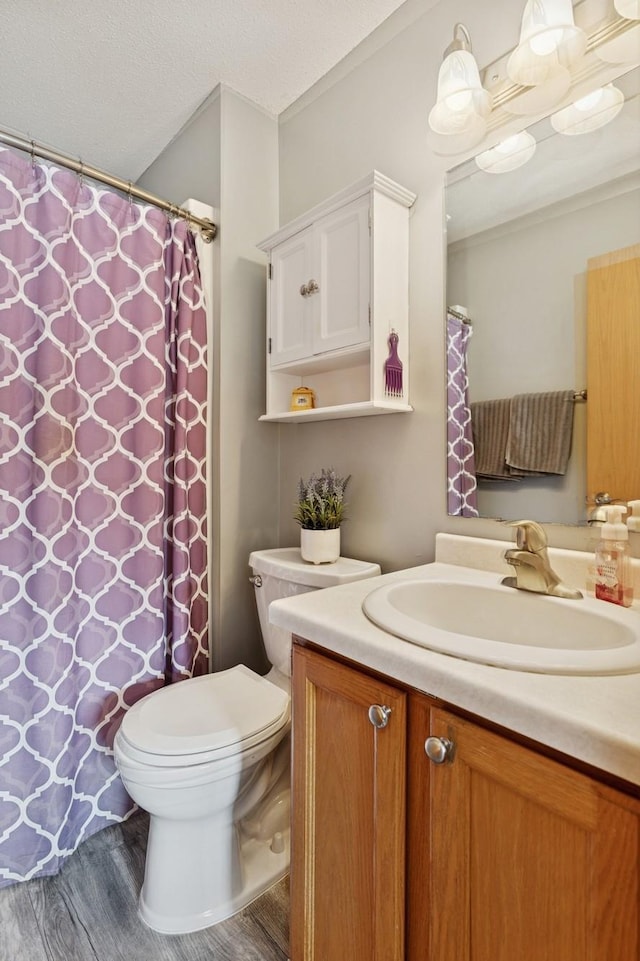 3726 Gershwin Ln N, Oakdale, MN 55128 - bathroom with vanity, wood finished floors, and a shower with curtain