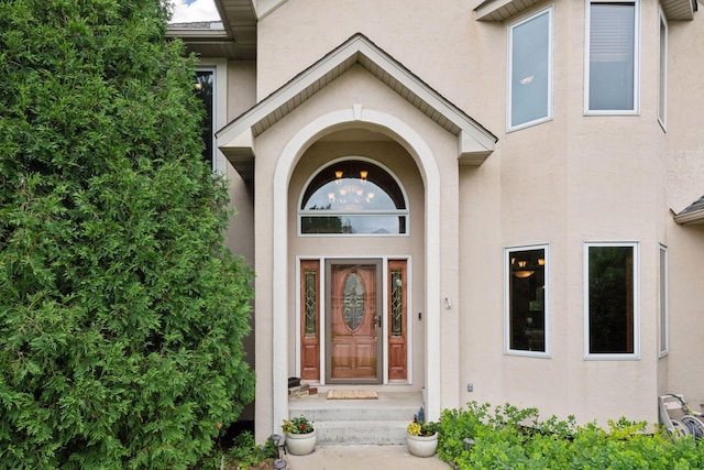 2906 Butternut Dr, Chaska, MN 55318 - property entrance with stucco siding