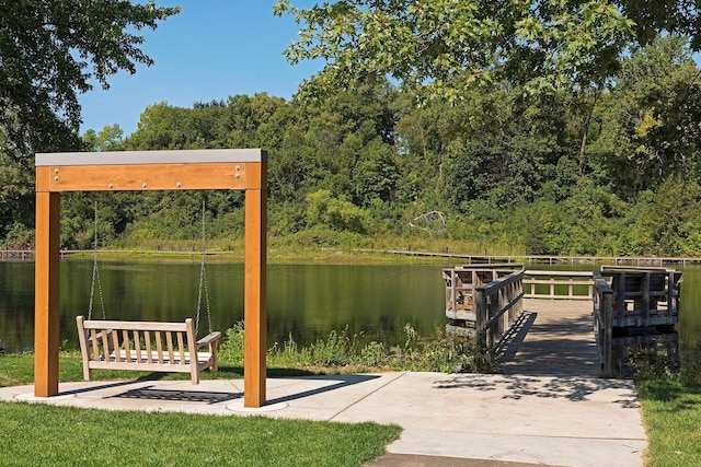 2906 Butternut Dr, Chaska, MN 55318 - dock with a water view and a view of trees