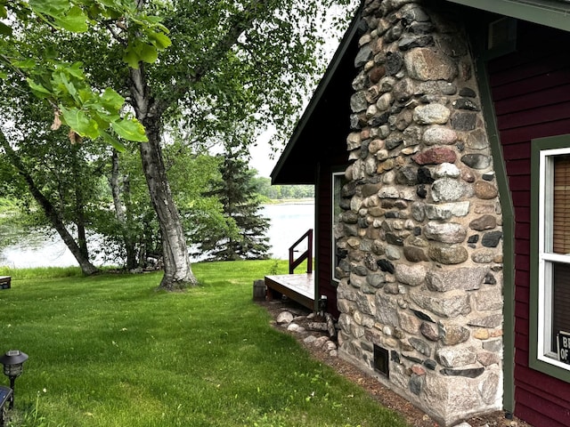 17251 State Highway 6, Deerwood, MN 56444 - view of green lawn with a water view