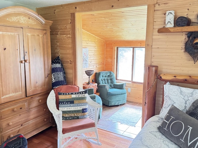 17251 State Highway 6, Deerwood, MN 56444 - bedroom featuring wood walls