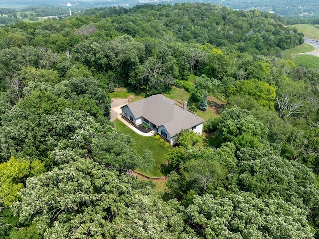 3250 Wild Turkey Ln, Red Wing, MN 55066 - aerial view of property and surrounding area featuring a heavily wooded area