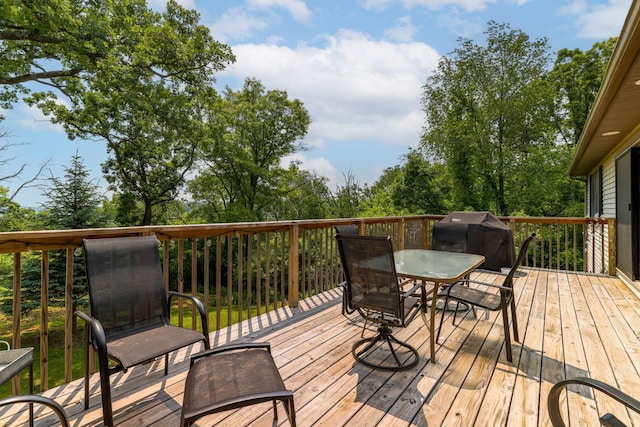 3250 Wild Turkey Ln, Red Wing, MN 55066 - deck featuring area for grilling and outdoor dining area