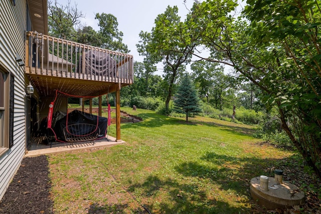 3250 Wild Turkey Ln, Red Wing, MN 55066 - view of grassy yard with a deck