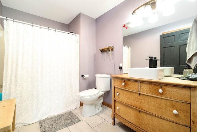 3250 Wild Turkey Ln, Red Wing, MN 55066 - bathroom with vanity, tile patterned flooring, and curtained shower