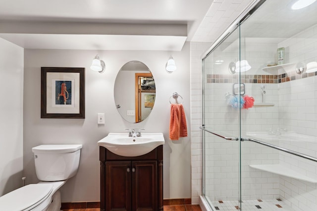 5718 13th Ave S, Minneapolis, MN 55417 - full bath featuring vanity, toilet, and a shower stall