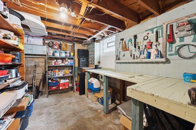 5718 13th Ave S, Minneapolis, MN 55417 - basement featuring a workshop area