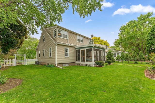 5718 13th Ave S, Minneapolis, MN 55417 - back of property featuring a sunroom and cooling unit