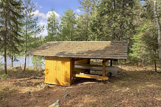 9453 Little Elbow Lk N, Cook, MN 55723 - view of outdoor structure featuring a water view