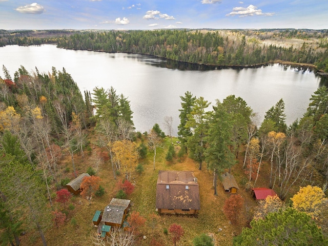 9453 Little Elbow Lk N, Cook, MN 55723 - view from above of property with a forest and a large body of water