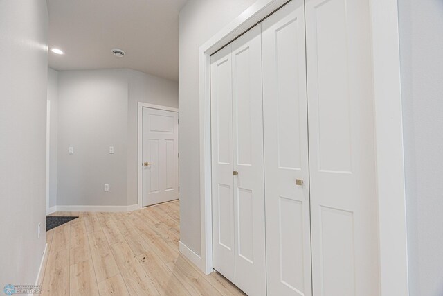 6646 68th St S, Horace, ND 58047 - hallway featuring light wood-style floors and recessed lighting