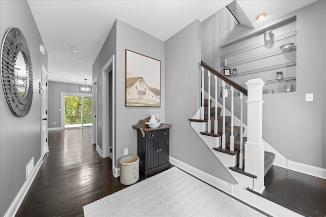 1848 141st Ln NE, Ham Lake, MN 55304 - stairway with wood finished floors and baseboards