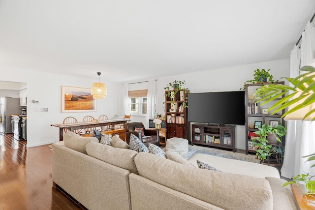 1714 5th St NE, Minneapolis, MN 55413 - living area featuring hardwood / wood-style floors and baseboards