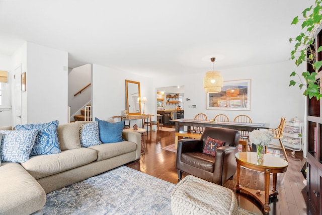 1714 5th St NE, Minneapolis, MN 55413 - living area with wood finished floors and stairs
