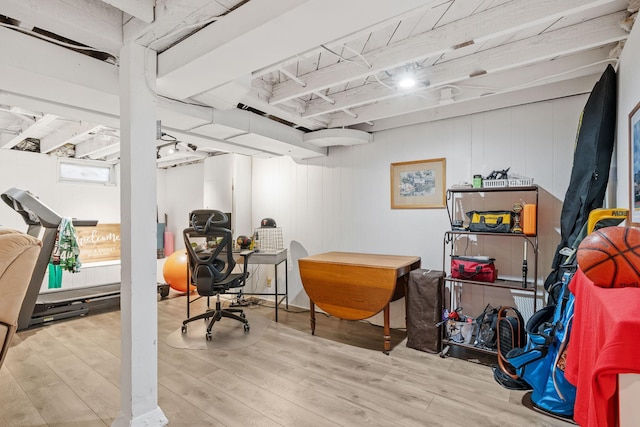 1714 5th St NE, Minneapolis, MN 55413 - basement with wood finished floors
