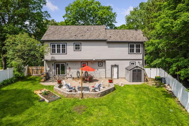 312 Barry Ave N, Wayzata, MN 55391 - back of house with a garden, a patio, roof with shingles, and entry steps