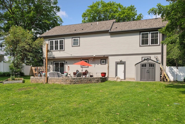 312 Barry Ave N, Wayzata, MN 55391 - rear view of house with a patio area and roof with shingles
