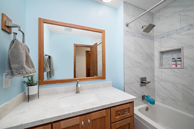 135 Glen Creek Rd NE, Fridley, MN 55432 - full bathroom featuring vanity and shower / washtub combination