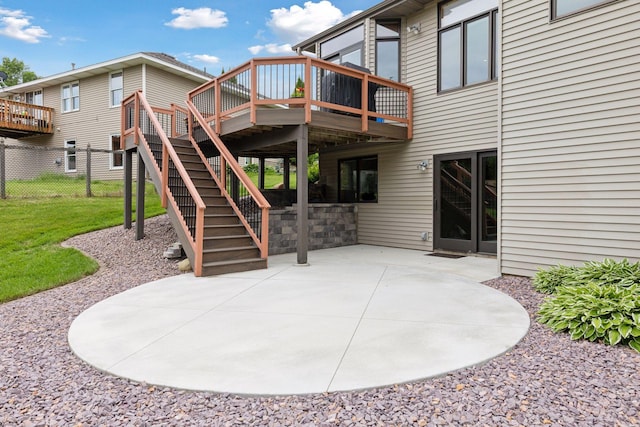 20886 Jenkins Way, Lakeville, MN 55044 - back of property with a patio area and a wooden deck