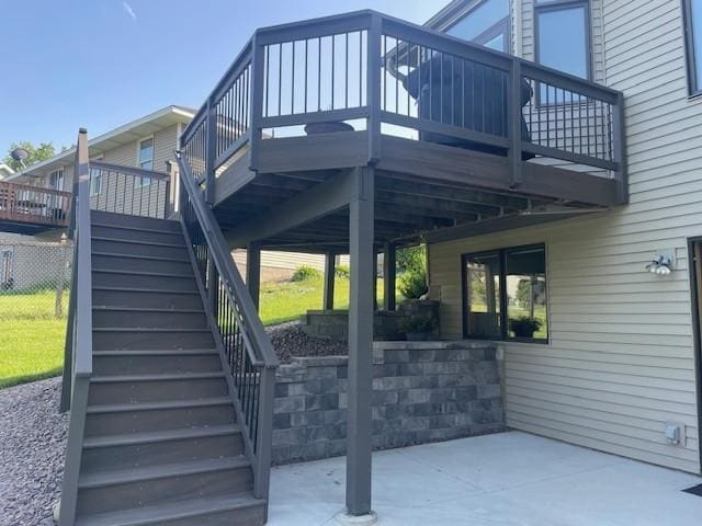 20886 Jenkins Way, Lakeville, MN 55044 - view of patio / terrace with stairs and a deck