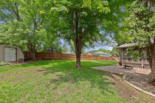 432 Garden Rd, Albert Lea, MN 56007 - view of yard with a patio and a sunroom