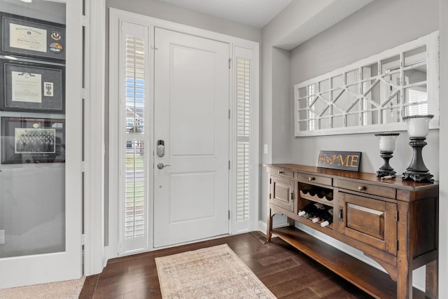 1270 Crosswinds Ct, Waconia, MN 55387 - entryway featuring dark wood-type flooring and baseboards