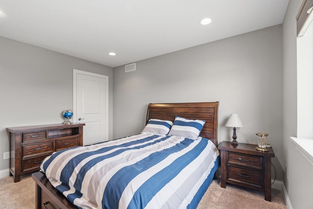 1270 Crosswinds Ct, Waconia, MN 55387 - bedroom with light carpet, baseboards, and recessed lighting